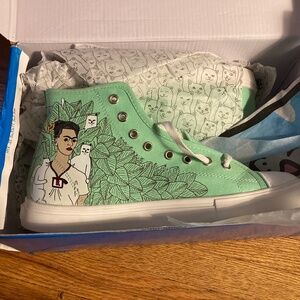 men’s size  9 RipNdip shoes 👟 Frida Kahlo hi top basketball 🏀